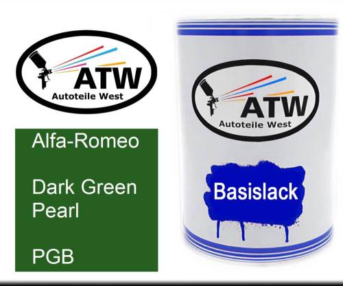 Alfa-Romeo, Dark Green Pearl, PGB: 500ml Lackdose, von ATW Autoteile West.